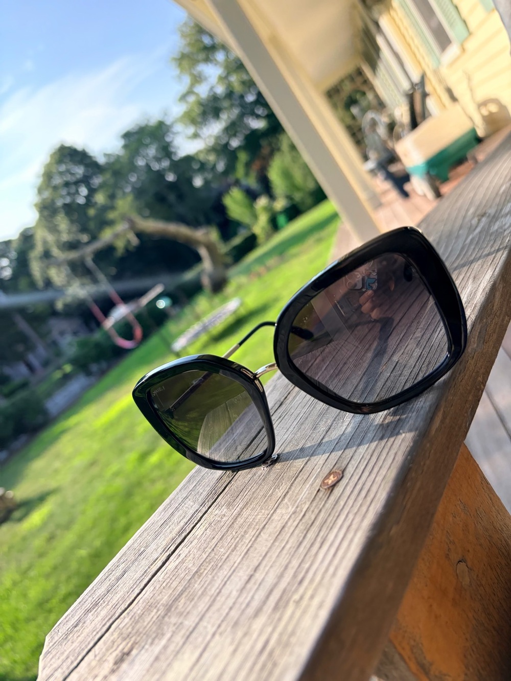 CHANEL Black Oversized Square Women's Sunglasses